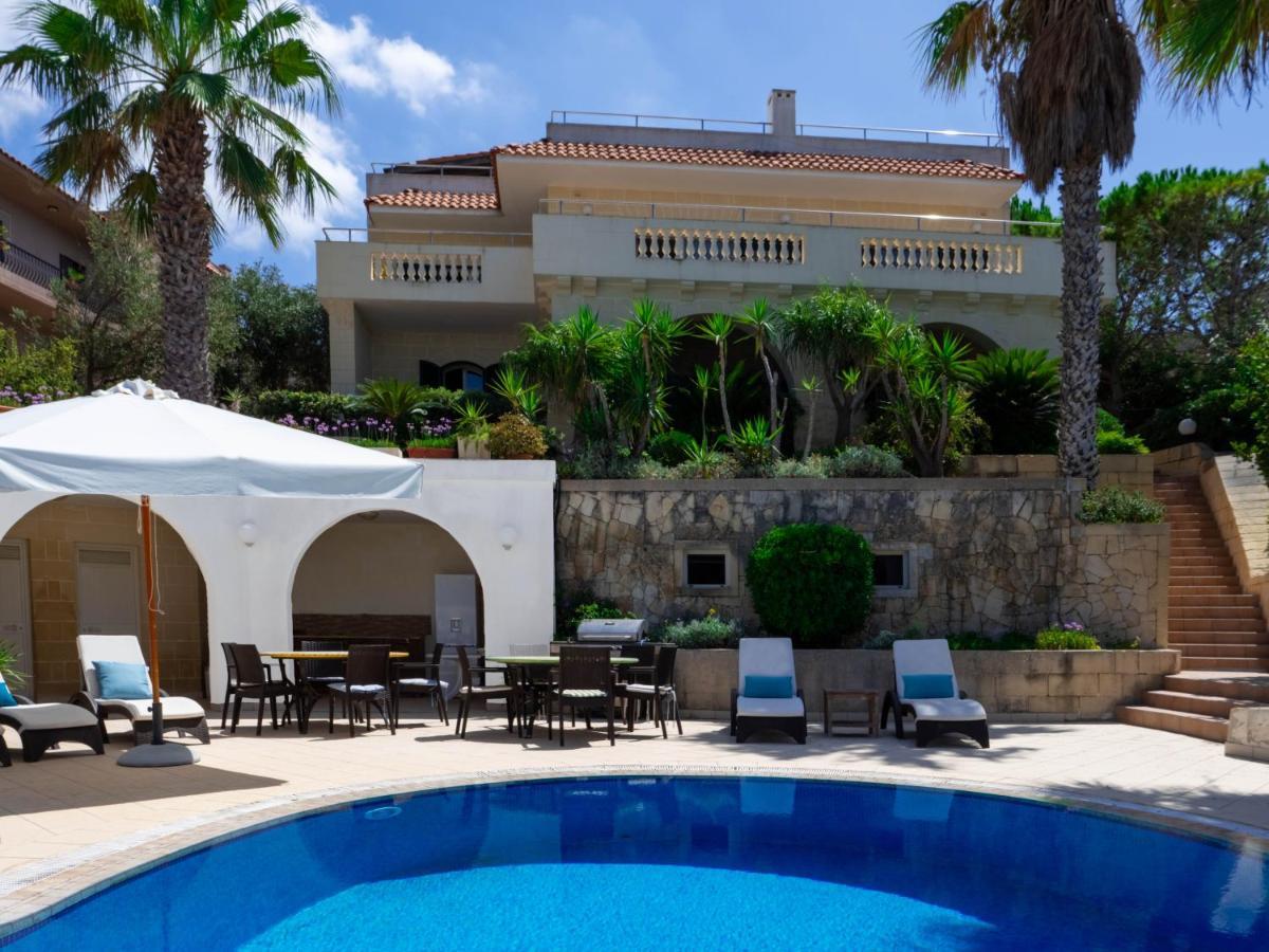 Villa Palma - Sunset Sea Views With Pool, Jacuzzi, Sauna And Games Room Mellieħa Εξωτερικό φωτογραφία